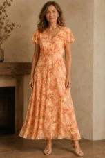 Victoria | Flowing Tummy-Skimming Maxi Dress