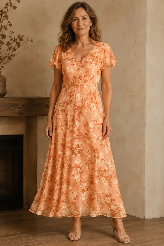 Victoria | Flowing Tummy-Skimming Maxi Dress