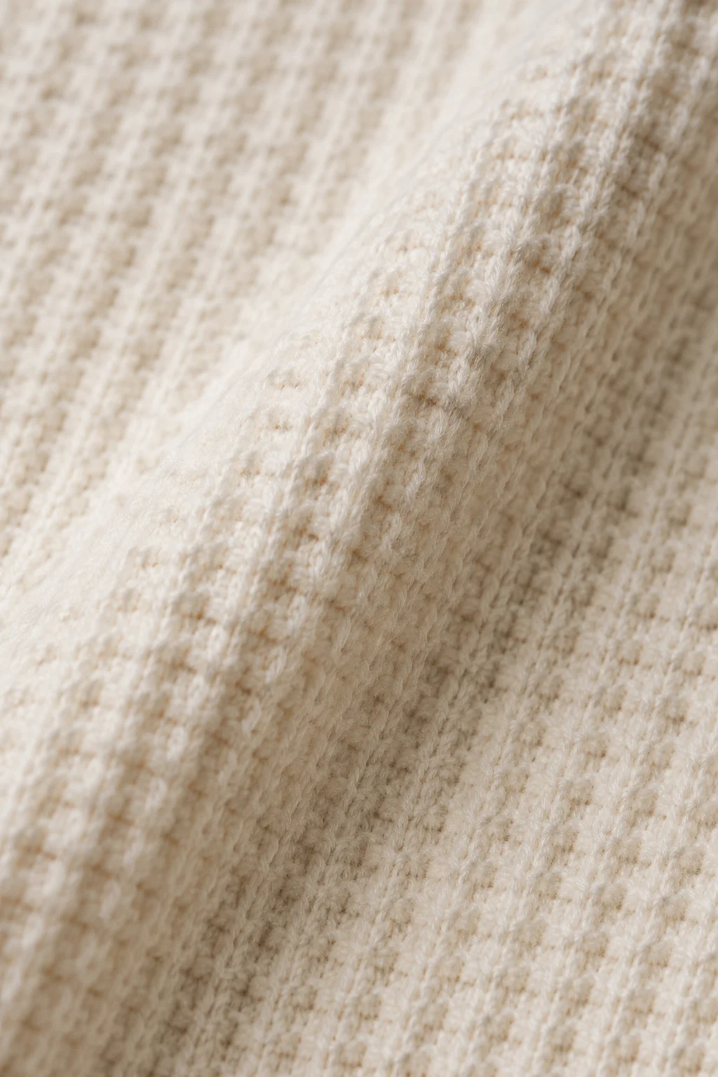 Waffle Knit Cotton Blend Lounge Set fabric close-up