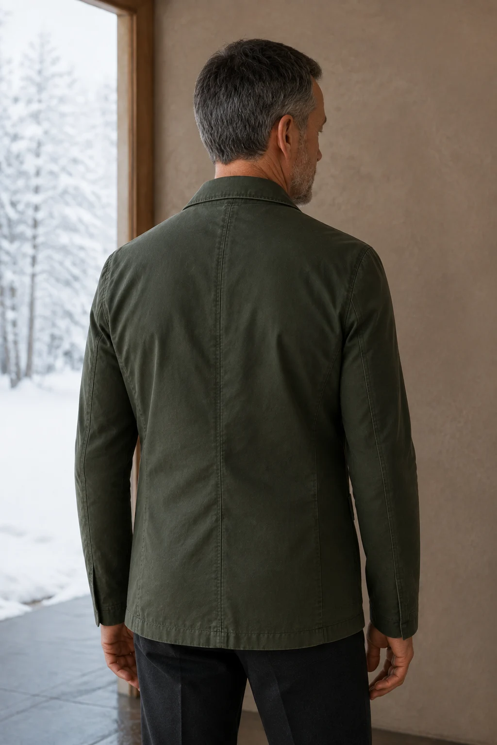 Water Resistant Slim Fit Jacket - back
