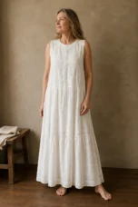 Roslyn | Hollow Knit Sleeveless Dress