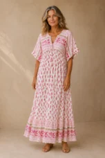 Iris | Boho Print Maxi Dress