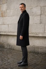 Wool Cashmere Mid Length Coat - side