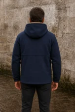Wool Fleece Lined Hooded Jacket - back