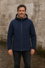 Wool Fleece Lined Hooded Jacket - hero closed