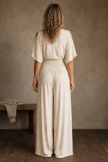 Wrap Front Wide Leg Jumpsuit back view